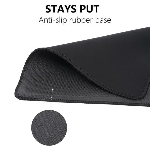 Alt view image 5 of 7 - 3-Pack Mouse Pad, 10.2x8.3 Inch Computer & Gaming Mouse Mat with Ultra-Smooth Surface, Non-Slip Rubber Base, Anti-Fray Stitched Edges, Portable & Washable, Fits Wired & Wireless Mouse, by BESELLER
