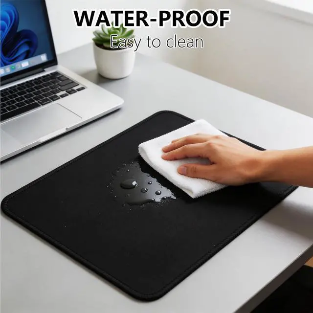 Alt view image 6 of 7 - 3-Pack Mouse Pad, 10.2x8.3 Inch Computer & Gaming Mouse Mat with Ultra-Smooth Surface, Non-Slip Rubber Base, Anti-Fray Stitched Edges, Portable & Washable, Fits Wired & Wireless Mouse, by BESELLER