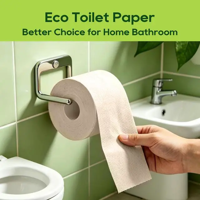 Alt view image 6 of 7 - Bamboo Toilet Paper, Septic Safe Toilet Tissue, 24 Double Rolls, 320 Sheets Per Roll, Tree Free, Non Toxic, 2 Ply, Soft and Absorbent, Eco Friendly Dye-Free Paper, Nature