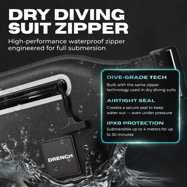 Alt view image 2 of 7 - 100% Underwater Waterproof Fanny Pack | Submersible Waterproof Phone Pouch & Waist Pack Dry Bag for Swimming, Boating, SUP & Snorkelling | Floating Belt Bag Underwater Phone Case | iPhone