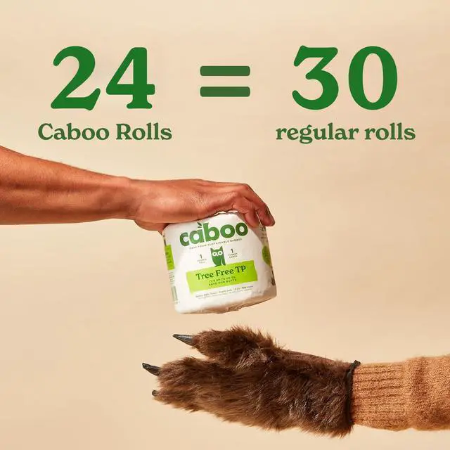Alt view image 5 of 7 - Tree Free Toilet Paper | Septic Safe, Eco Friendly, Chemical Free, Non Toxic | 2 Ply Toilet Tissue, Pack of 24 Double Rolls, 300 Sheets Per Roll