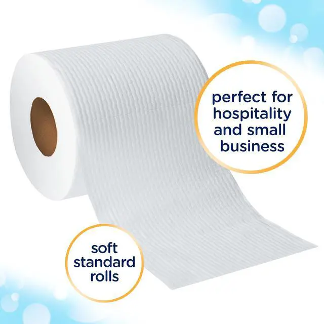 Alt view image 4 of 7 - Standard Roll Toilet Paper, Bulk (12456), Ultra CleanCare Bathroom Tissue, Clean Ripple Texture, White (48 Rolls of 170 Sheets, 8,160 Sheet Total)