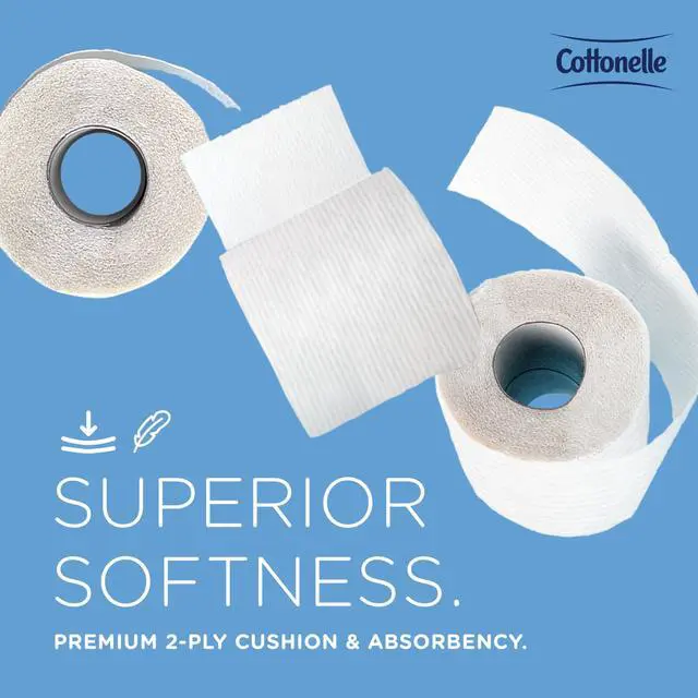Alt view image 6 of 7 - Standard Roll Toilet Paper, Bulk (13135), 2-Ply, White, Compact for Easy Storage (20 Rolls of 451 Sheets, 9,020 Sheet Total)