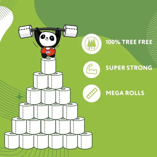 Alt view image 3 of 7 - Bamboo Toilet Paper Bulk | 12 Family Sized Rolls with 360 Soft Sheets Each (4320 Sheets) | Super Strong 3 Ply Biodegradable Toilet Paper