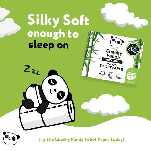 Alt view image 7 of 7 - Bamboo Toilet Paper Bulk | 12 Family Sized Rolls with 360 Soft Sheets Each (4320 Sheets) | Super Strong 3 Ply Biodegradable Toilet Paper