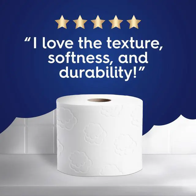 Alt view image 7 of 7 - Ultra Soft & Strong Toilet Paper, 4 packs of 6 Mega Rolls = 96 Regular Rolls
