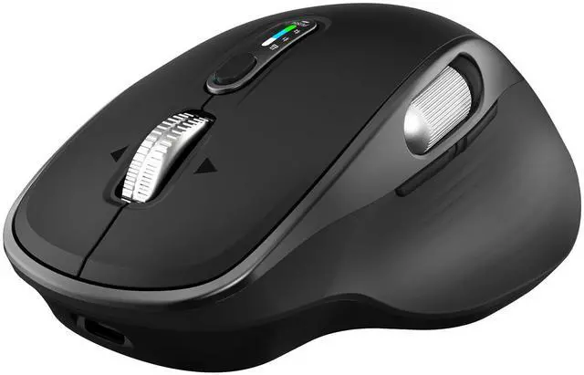 Main image of Wireless Bluetooth Mouse Multi-Device Rechargeable Ergonomic Optical Mouse with 5 Adjustable DPI Bluetooth Computer Mouse for Laptop, Medium to Large Sized Hands,8 Programmable Buttons-Black