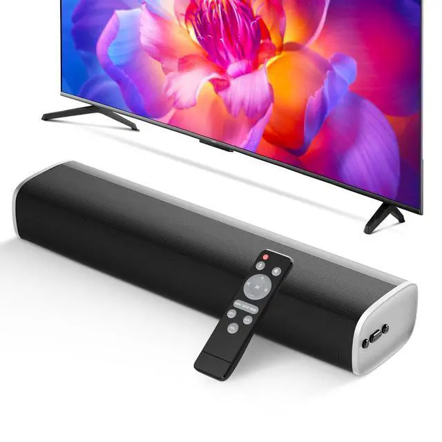 Alt view image 2 of 7 - Sound Bar,50W TV Speaker with ARC/Optical/AUX/Bluetooth 5.3, Clear Dialogue & Deep Bass, Home Theater Audio System