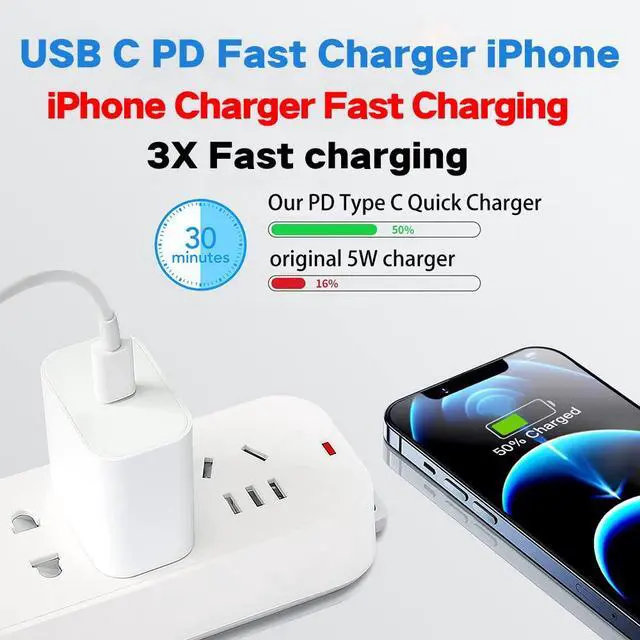 Alt view image 2 of 7 - Apple MFi CertifiediPhone Charger Fast Charging,3Pack Apple Charger Adapter Super Fast Charger iPhone 6FT USB C to Lightning Cable Cord for iPhone 14 Pro Max/14 Plus/13 MiNi/13/12/11/10/X/SE/AirPods