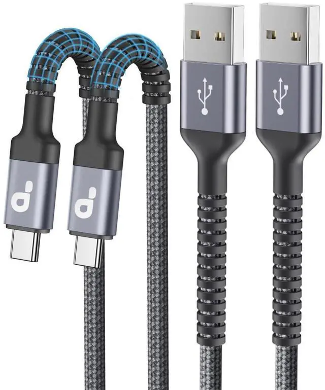 Main image of USB C Cable 10FT, 2Pack Long USB A to USB C Charger Cable, Type C Cable 3A Fast Charging Upgraded Extra Durable Braided USBC Cord Compatible with iPhone 17/16 15 Pro Max/Samsung Galaxy S23/LG and More