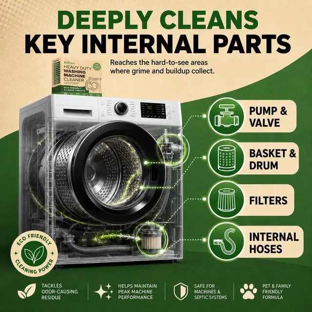 Alt view image 3 of 7 - Heavy Duty Washing Machine Cleaner & Descaler, 12 XL Tablets