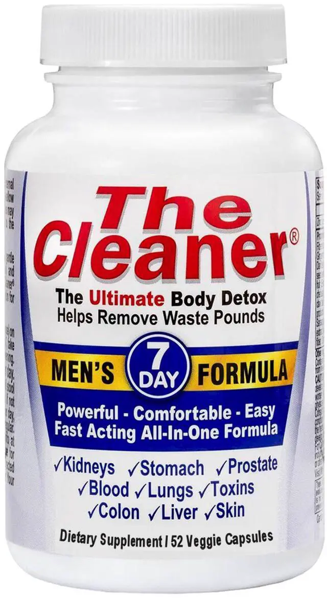 Main image of The Cleaner Detox, Powerful 7-Day Complete Internal Cleansing Formula for Men, Support Digestive Health, 52 Vegetarian Capsules