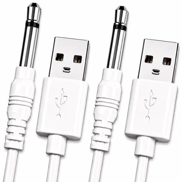 Main image of (2 Pack) Massager Charger Fast Charging USB Cable | 2.5mm DC Charger Cord