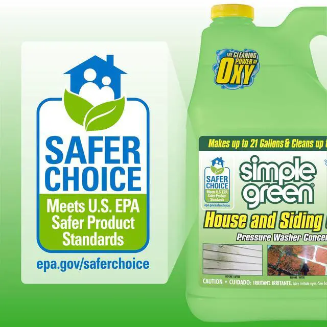 Alt view image 3 of 7 - Oxy Solve House and Siding Pressure Washer Cleaner - Removes Stains from Mold & Mildew on Vinyl, Aluminum, Wood, Brick, Stucco - Concentrate 1 Gal.