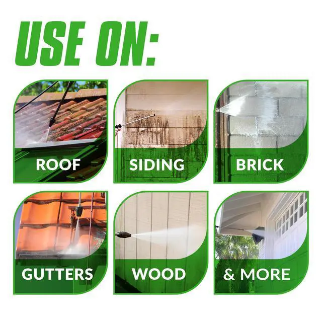 Alt view image 5 of 7 - Oxy Solve House and Siding Pressure Washer Cleaner - Removes Stains from Mold & Mildew on Vinyl, Aluminum, Wood, Brick, Stucco - Concentrate 1 Gal.