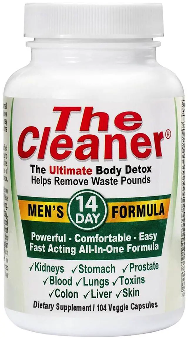 Main image of The Cleaner Detox, Powerful 14-Day Complete Internal Cleansing Formula for Men, Support Digestive Health, 104 Vegetarian Capsules