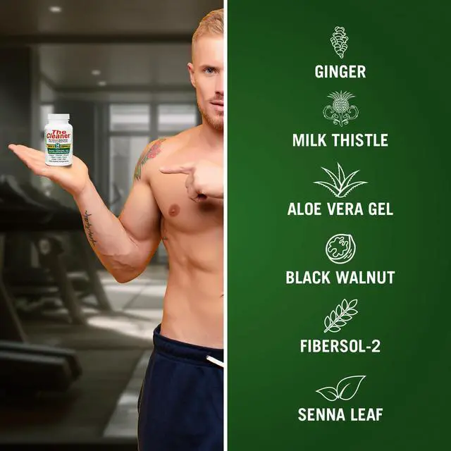 Alt view image 2 of 7 - The Cleaner Detox, Powerful 14-Day Complete Internal Cleansing Formula for Men, Support Digestive Health, 104 Vegetarian Capsules