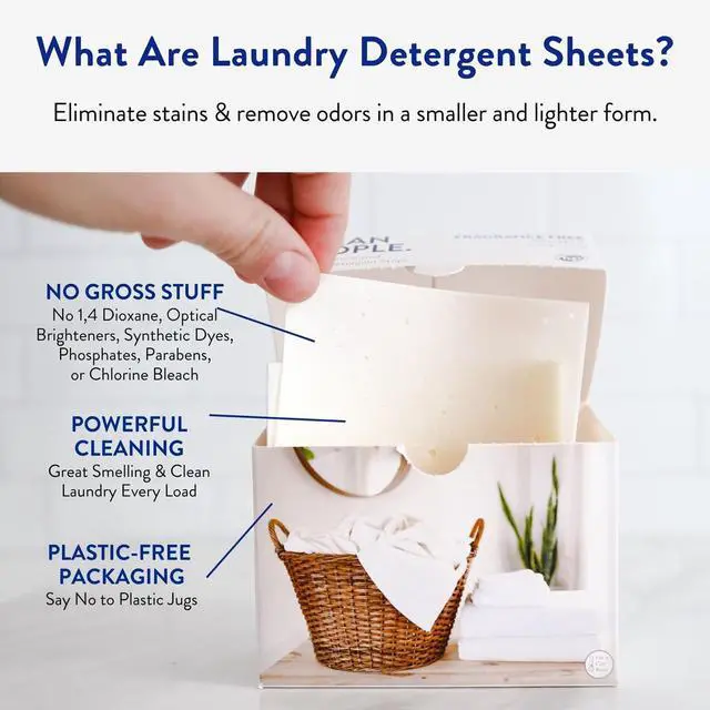 Alt view image 2 of 3 - Laundry Detergent Sheets - Laundry Soap - Ultra Concentrated, Recyclable Packaging, Stain Fighting - Fresh Scent, 32 Pack