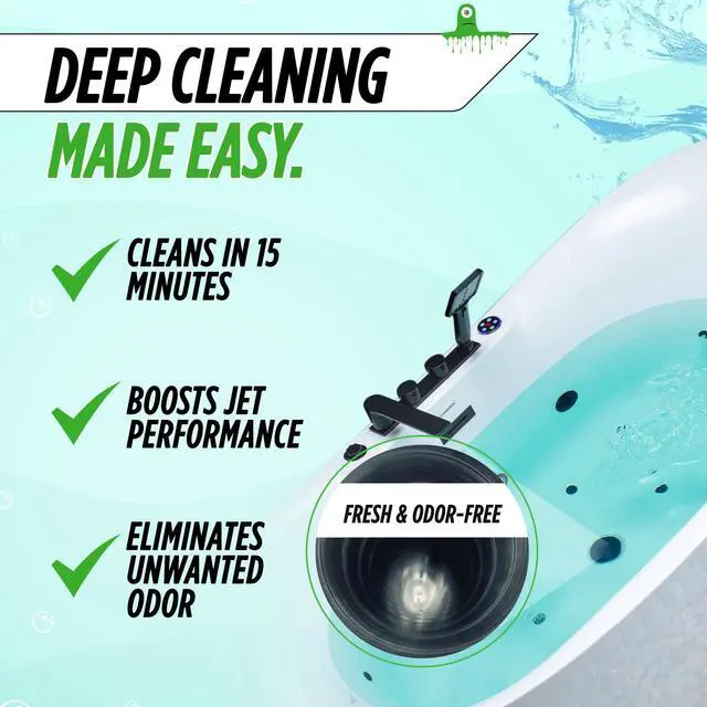 Alt view image 2 of 7 - Tub Cleaner for Jacuzzis, Bathtubs, Whirlpools, The Most Effective Jetted Tub Cleaner, Septic Safe, 4 Cleanings per Bottle - 16 Ounces