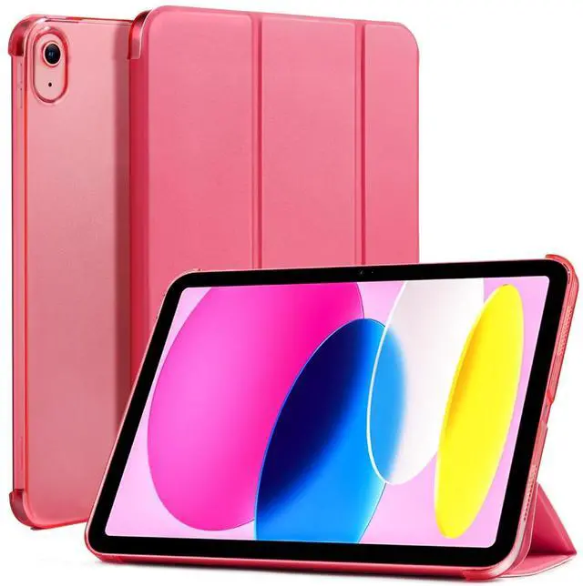 Main image of Case for iPad (A16) 11th Generation 11 Inch 2025, iPad 10th Generation 10.9 inch 2022, Slim Stand Protective Cover with Hard PC Translucent Back Shell Cover, Support Touch ID, Raspberry