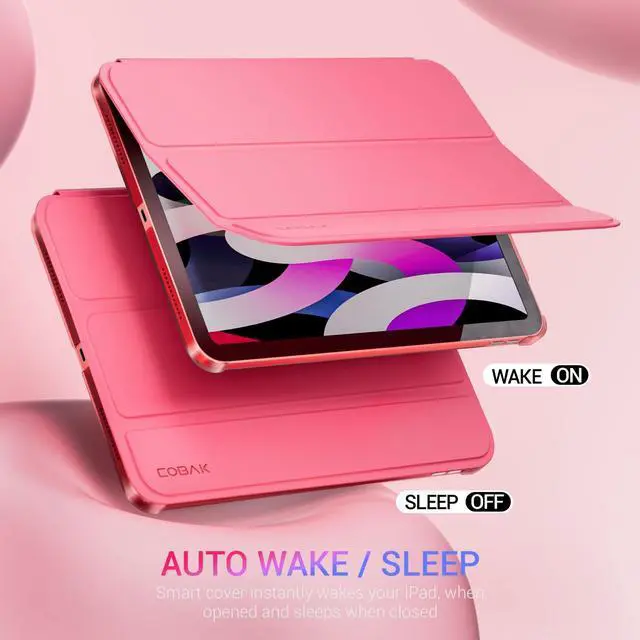 Alt view image 5 of 7 - Case for iPad (A16) 11th Generation 11 Inch 2025, iPad 10th Generation 10.9 inch 2022, Slim Stand Protective Cover with Hard PC Translucent Back Shell Cover, Support Touch ID, Raspberry