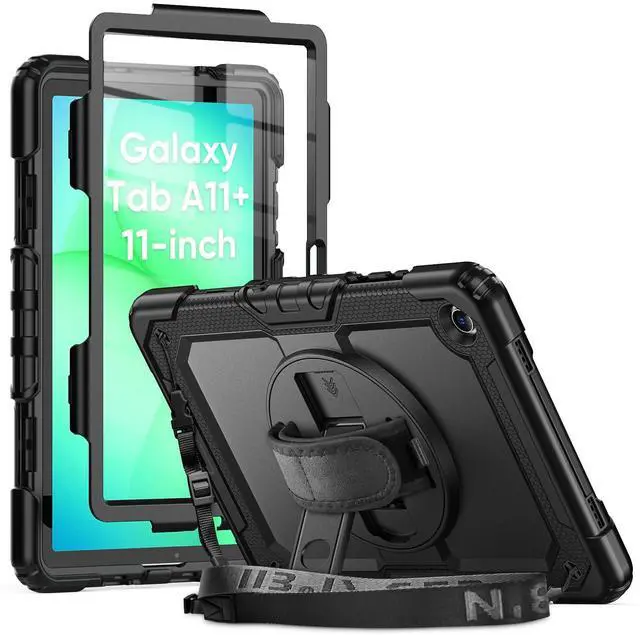 Main image of Case Compatible with Galaxy Tab A11 Plus 2026/ A9 Plus 2023 11-Inch Model SM-X230/SM-X236/SM-X238/SM-X210/SM-X216/SM-X218 with Screen Protector Pen Holder Stand Shoulder Strap Handle Grip