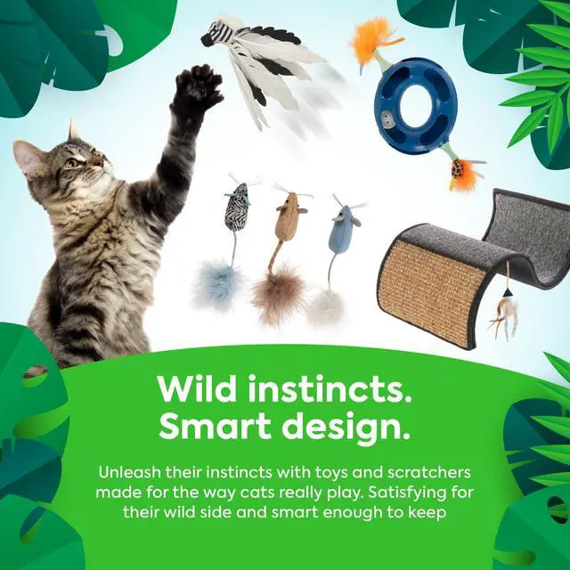 Alt view image 7 of 7 - Hidden Hijinks Toy for Indoor Cats & Kittens, Electronic Interactive Motion Toy, Featuring Teaser Wand, Plus Replaceable Batteries Included
