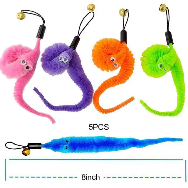 Alt view image 6 of 6 - Cat Toys Interactive for Indoor Cats,2PCS Retractable Cat Wand,9PCS Teaser Toys&1PCS Hanging Door Lure Kitten Toy,Interactive Feather Toy for Teaser Play and Chase Exercise with Kitten