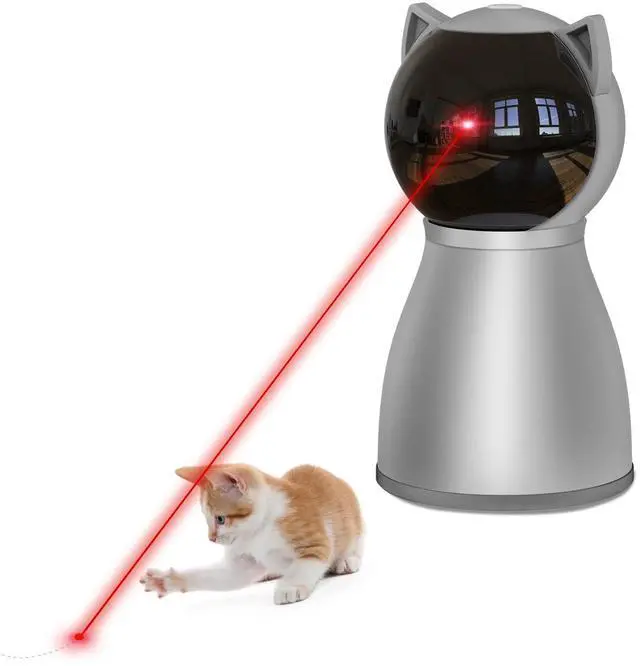 Main image of Laser Cat Toys for Indoor Cats,The 4th Generation Real Random Trajectory Motion Activated Rechargeable Automatic Cat Laser Toy,Interactive Cat Toys for Bored Indoor Cats/Kittens (Gray)