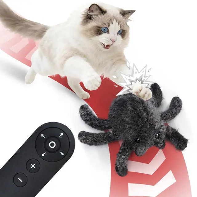 Main image of Cat Toys Interactive Remote Control Cat Toy Horror Spider Moving Cat Toy 2 Modes Interactive Cat Toys for Indoor Cats with 3 Speeds