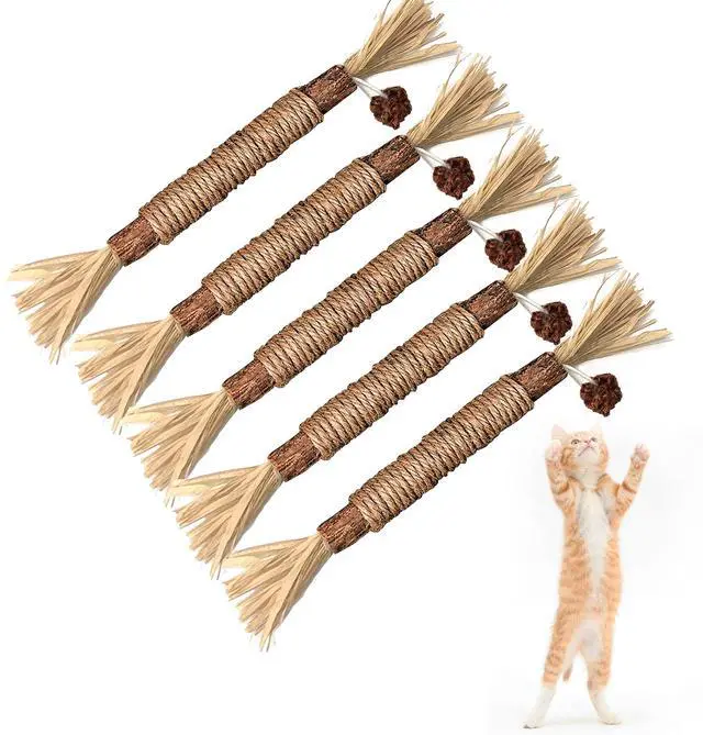 Main image of Silvervine Sticks Cat Chew Toys for Indoor Cats Dental Care Teeth Cleaning, Natural Kitten & Cat Teething Toys for Health, Cat Chew Stick Suitable for All Breeds of Aggressive Chewers Cat