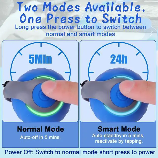 Alt view image 3 of 7 - Interactive Cat Toy Ball - Automatic Interactive Cat Toys for Indoor Cats with 3 Tails, 2 Speeds Rechargeable Cat Enrichment Toys for Small/Medium/Large Cats to Keep Them Busy(Blue)