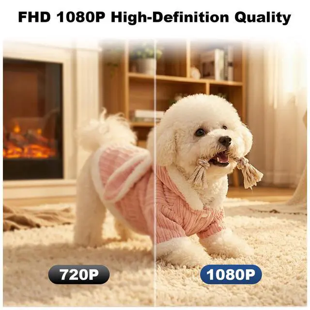 Alt view image 3 of 5 - 2.4G/5G WiFi Camera with Type-C Charger, 1080P HD Indoor Camera with Motion Detection, Plug-in Mini Cam for Home and Pet Care