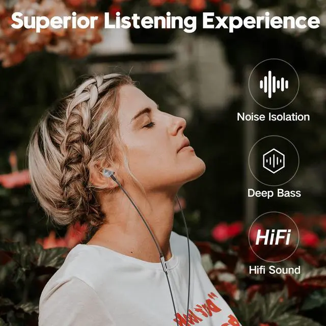 Alt view image 7 of 7 - USB C Headphone for Samsung S25 S24 S23 Ultra FE S22 A16 A56 A55, USB C Wired Earbuds Magnetic in-Ear Type C Earphone with Microphone Volume Control Stereo Noise Canceling for iPhone 1716 5 Pro Max