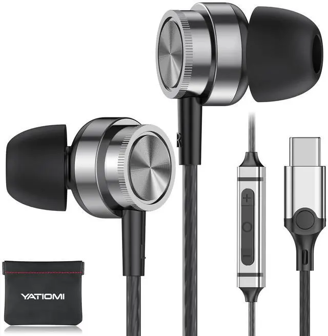 Main image of USB C Headphone for Samsung S25 S24 S23 Ultra FE S22 A16 A56 A55, USB C Wired Earbuds Magnetic in-Ear Type C Earphone with Microphone Volume Control Stereo Noise Canceling for iPhone 1716 5 Pro Max
