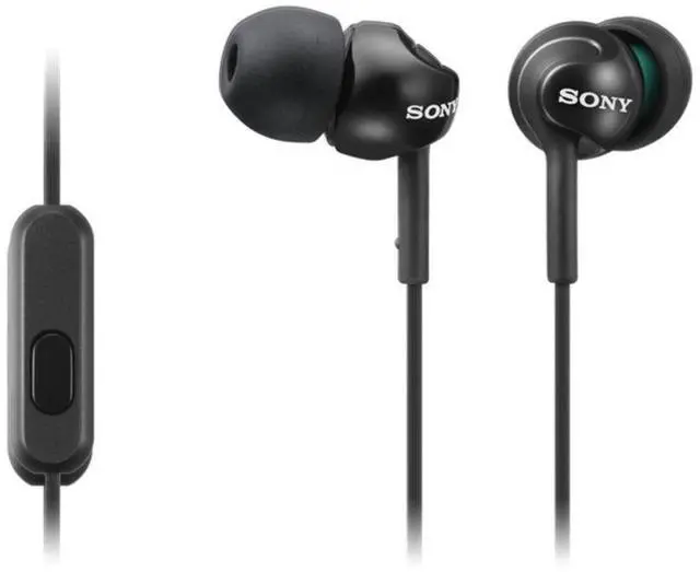 Main image of Deep Bass Wired Earphones with Smartphone Control and Mic - Metallic Black