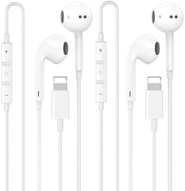 Main image of MFi Certified iPhone Headphones Wired with Lightning Connector 2 Pack