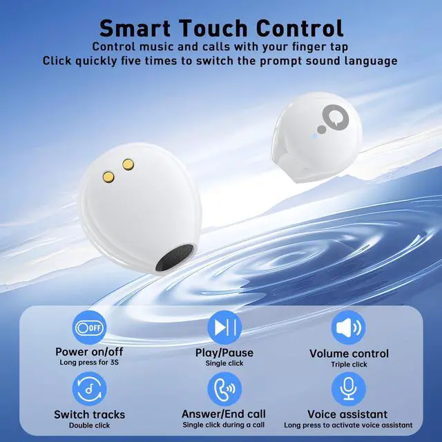 Alt view image 4 of 6 - Sleep Headphones, Wireless Sleep Earbuds for Side Sleepers, Mini Invisible Earbuds for Sleeping, Ultra-Thin Bluetooth 5.4, Comfortable Fit (White)
