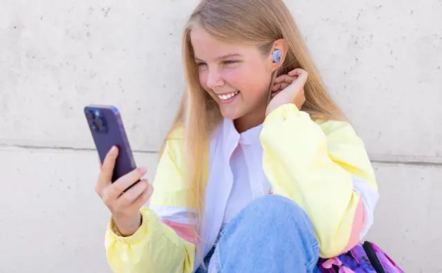 Alt view image 3 of 7 - Stitch Wireless Earbuds for Kids, Bluetooth Earbuds with Charging Case