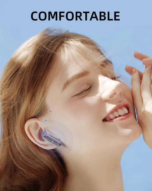 Alt view image 6 of 7 - Purple Wireless Earbuds P1 PRO, Earphones Wireless Bluetooth Headphones with Clear Call Mics Ear Buds, Comfortable Fit, IPX7 Waterproof Long Battery Life, 30H Playtime for Sports Workout