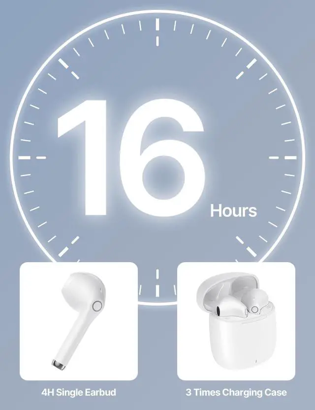 Alt view image 7 of 7 - 5.3 Bluetooth Earbuds Wireless Headphones Lightweight Ears Buds Mini Semi in Ear Earphones with Microphone for Work Travel for iPhone 17 Pro Max 16 16e 15 for Android for Samsung S26 Ultra S25 Black