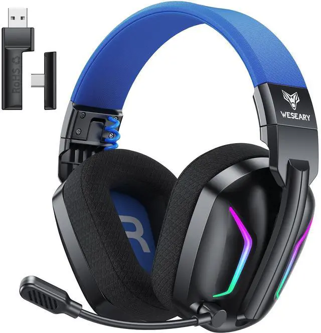 Main image of Wireless Gaming Headset for PS5, PS4, PC, Switch & Mac, 20ms Ultra-Low Latency, 2.4GHz USB & Bluetooth 5.4 Gaming Headphones with Mic, 50H Battery Life, 3D Spatial Audio, Dynamic Lighting