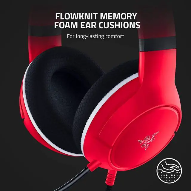 Alt view image 4 of 7 - Wired Headset for Xbox Series X|S, Xbox One, PC, Mac & Mobile Devices: Triforce 50mm Drivers - HyperClear Cardioid Mic - Memory Foam Ear Cushions - On-Headset Controls - Pulse Red