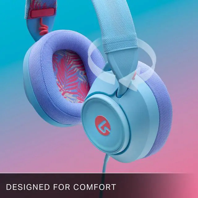 Alt view image 3 of 7 - Wired Gaming Headset - Ocean Waves, Works with PlayStation, Xbox, PC, Mobile, and Other Compatible Devices, Designed for Comfort, Premium Audio, Quick-Access Audio Controls