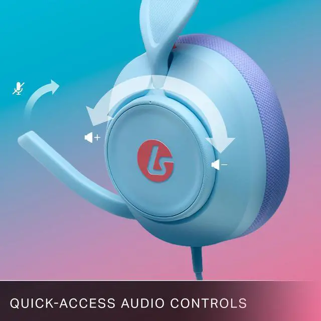 Alt view image 4 of 7 - Wired Gaming Headset - Ocean Waves, Works with PlayStation, Xbox, PC, Mobile, and Other Compatible Devices, Designed for Comfort, Premium Audio, Quick-Access Audio Controls