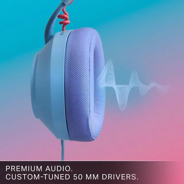 Alt view image 5 of 7 - Wired Gaming Headset - Ocean Waves, Works with PlayStation, Xbox, PC, Mobile, and Other Compatible Devices, Designed for Comfort, Premium Audio, Quick-Access Audio Controls