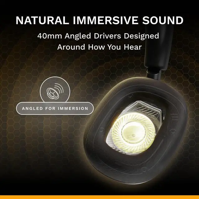 Alt view image 3 of 7 - Stereo Gaming Headset for PC, PS5, PS4, Xbox, Switch - Custom Tuned Angled Drivers, Adjustable Crystal Clear Detachable Mic, 3.5mm - Durable, All Day/Night Comfort - Black