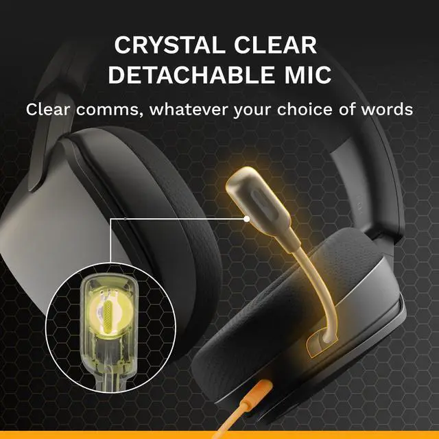 Alt view image 4 of 7 - Stereo Gaming Headset for PC, PS5, PS4, Xbox, Switch - Custom Tuned Angled Drivers, Adjustable Crystal Clear Detachable Mic, 3.5mm - Durable, All Day/Night Comfort - Black