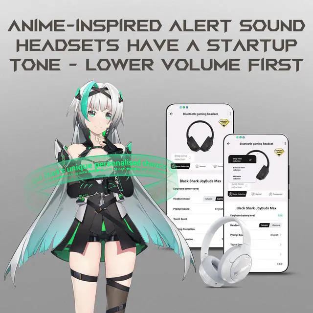 Alt view image 2 of 7 - Active Noise Cancelling Headphones, 50H Playtime Wireless Over Ear Headphones with Microphone, Bluetooth 5.4 Gaming Headsets Comfort Fit Ear Cups, 6EQ Modes via APP (White)