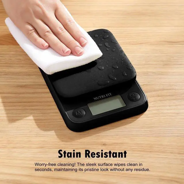 Alt view image 5 of 7 - Food Scale Kitchen Scale Weight Grams and Ounces Small Digital Scale for Weight Loss Baking Cooking Coffee, Max 11lb 0.5g Increment, LCD Smart Tare, Easy to Use for Travel, AAA Battery
